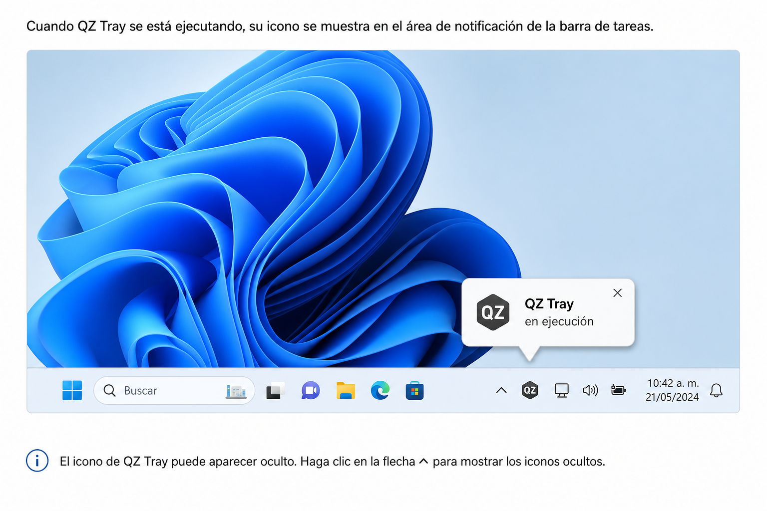 QZ Tray en la bandeja de Windows